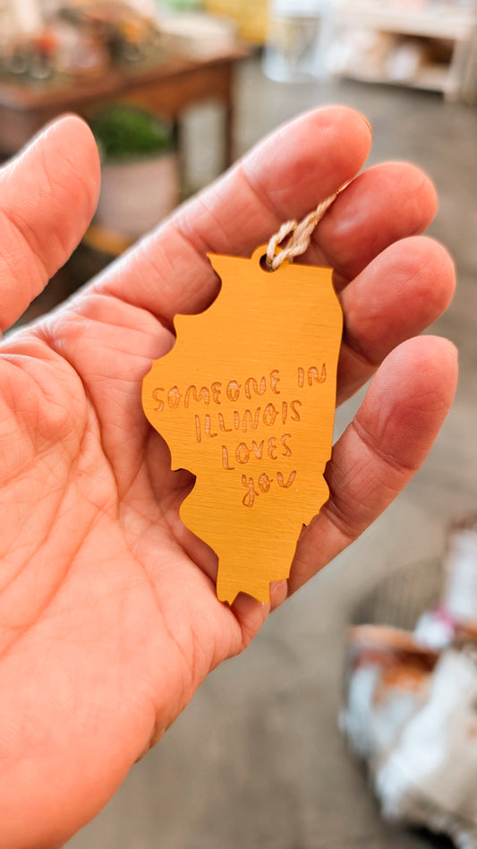 Someone in Illinois Loves You Ornament/Tag