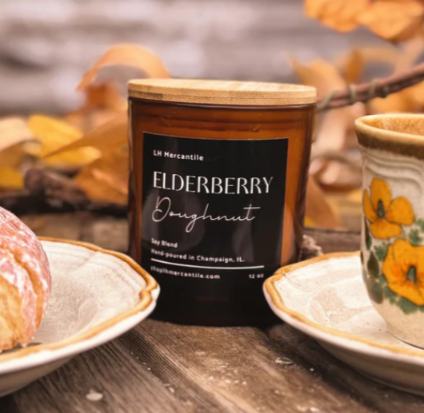 LH Mercantile Candle-Elderberry Doughnut