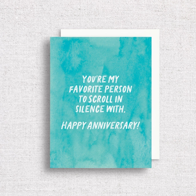 Scroll in Silence Anniversary Card