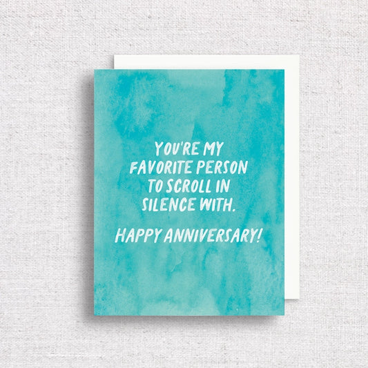 Scroll in Silence Anniversary Card