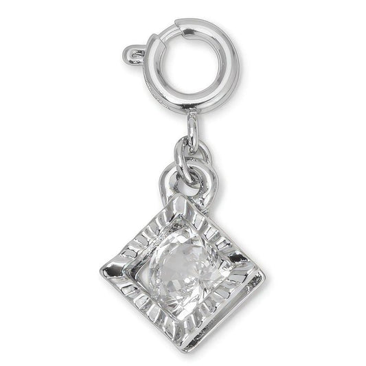 Charm- Rhinestone Diamond Silver