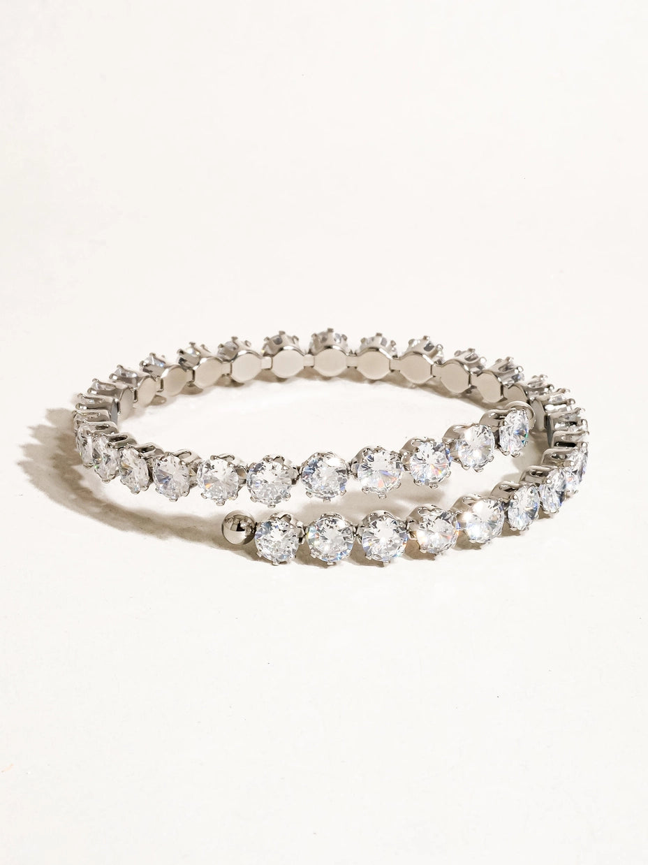 Maelys 18K Gold Non-Tarnish Rhinestone Glam Bracelet