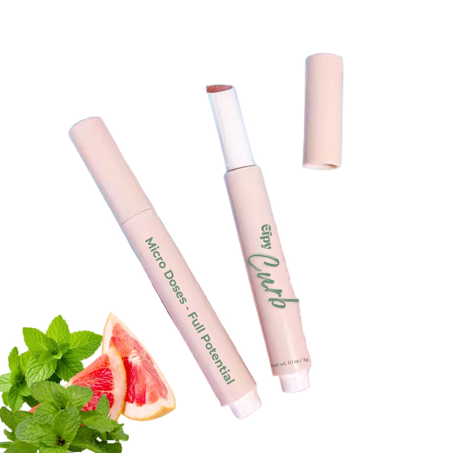 Two cosmetic products with visible branding on a pink and green background