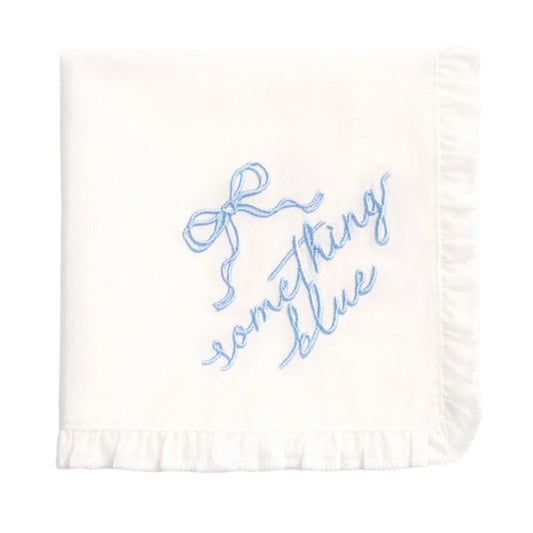 Something Blue Embroidered Handkerchief