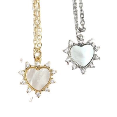 Heart Spike Pearl Necklace