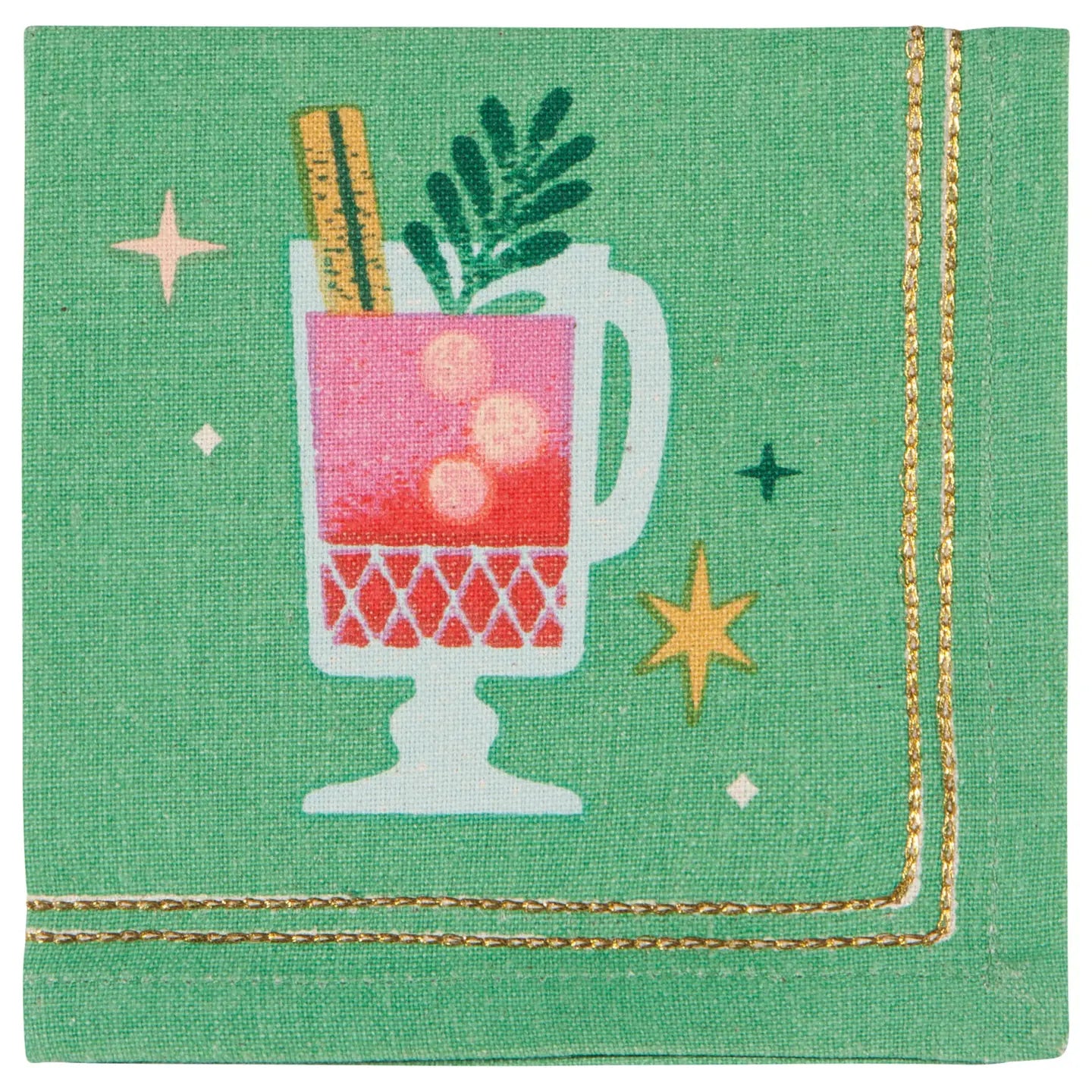 Spirits Bright Christmas Cocktail Napkin Set of 4