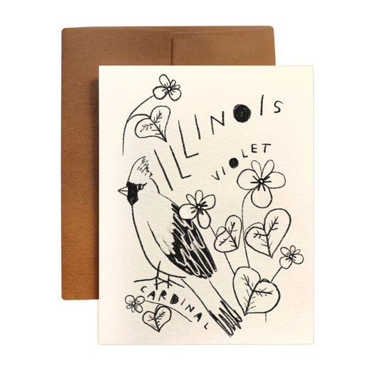 Illinois Bird Flower Card