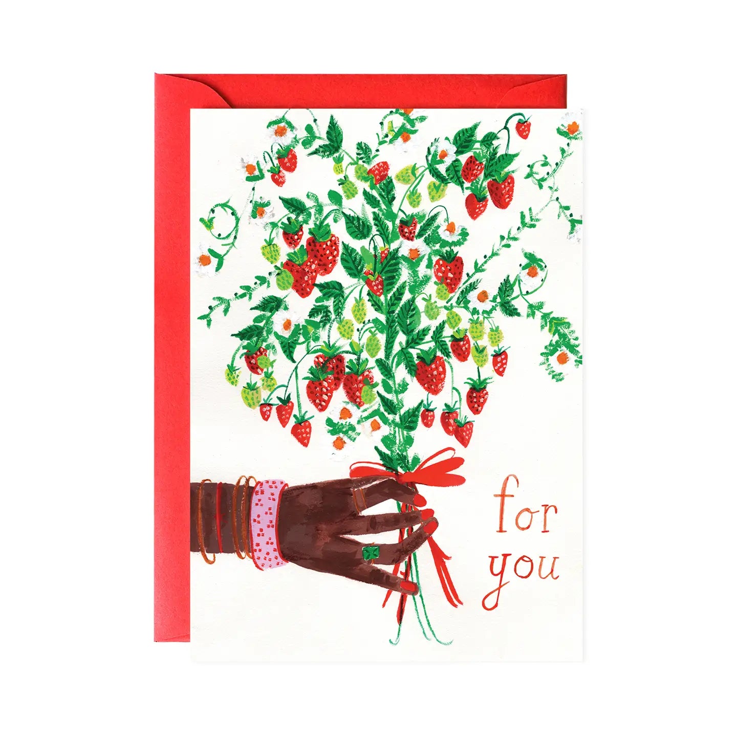 For You Strawberry Bouquet Card