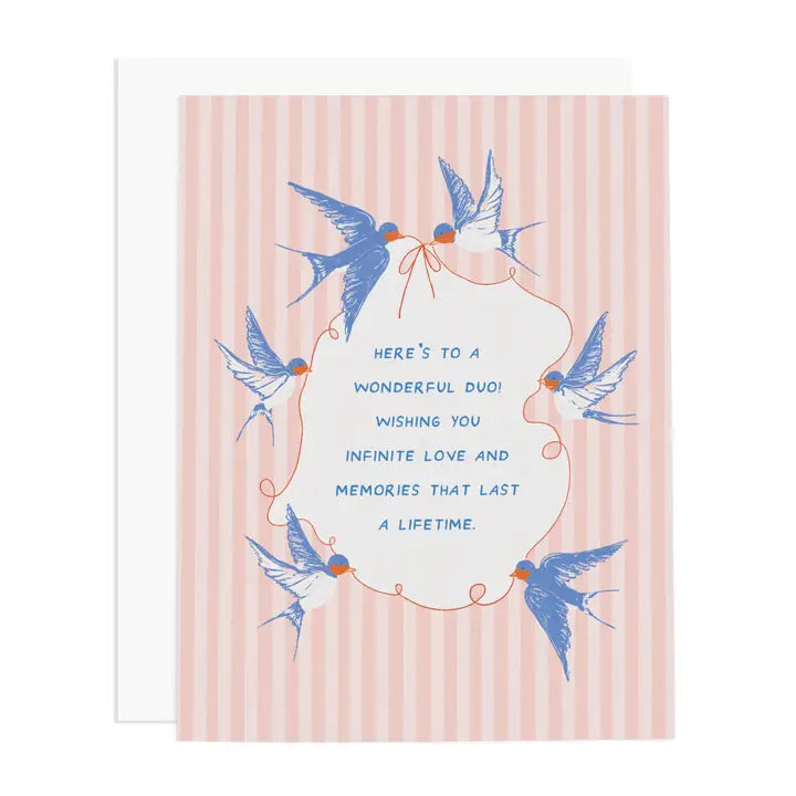 Swallows Wedding Wishes Card