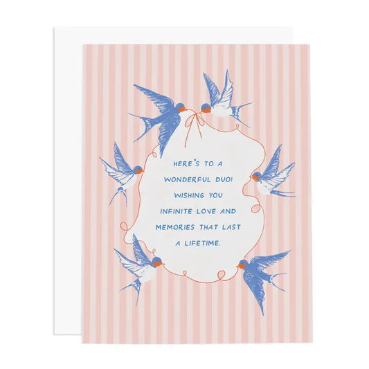 Swallows Wedding Wishes Card