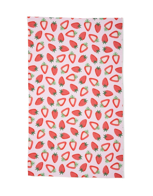 Geometry Tea Towel- Sweet Strawberry