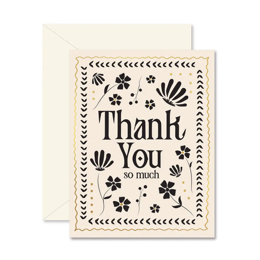 Mosaic Floral Thank You Card