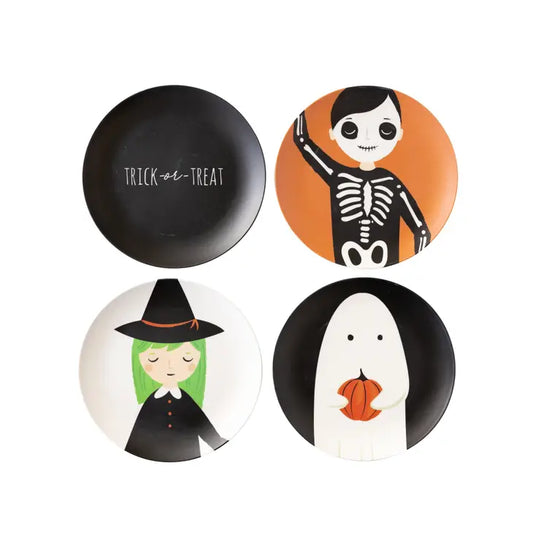 Trick Or Treat Bamboo Plate Set
