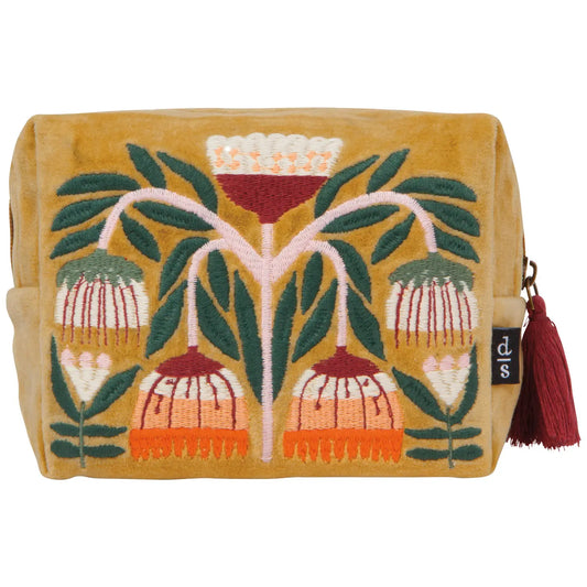 Venus Embroidered Velvet Pouch