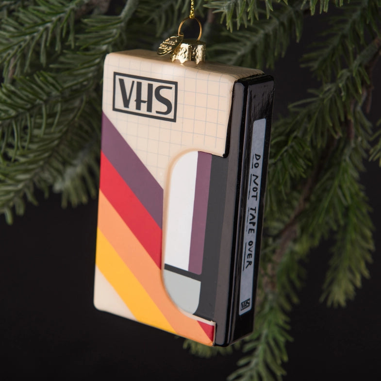 VHS Tape Glass Ornament