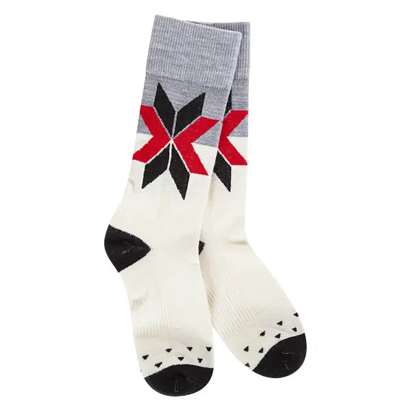 World's Softest Socks- Woods Crew Neutral Fair Isle