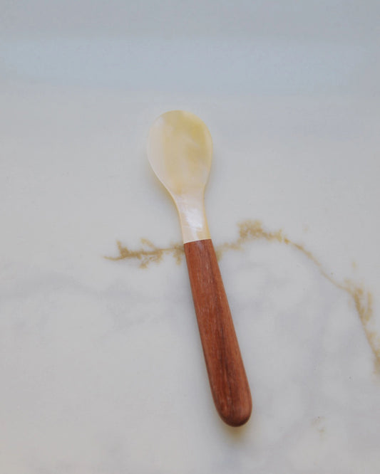 Wood and Shell Spoon