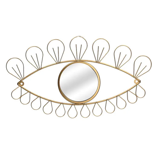 Gold eye wire wall mirror