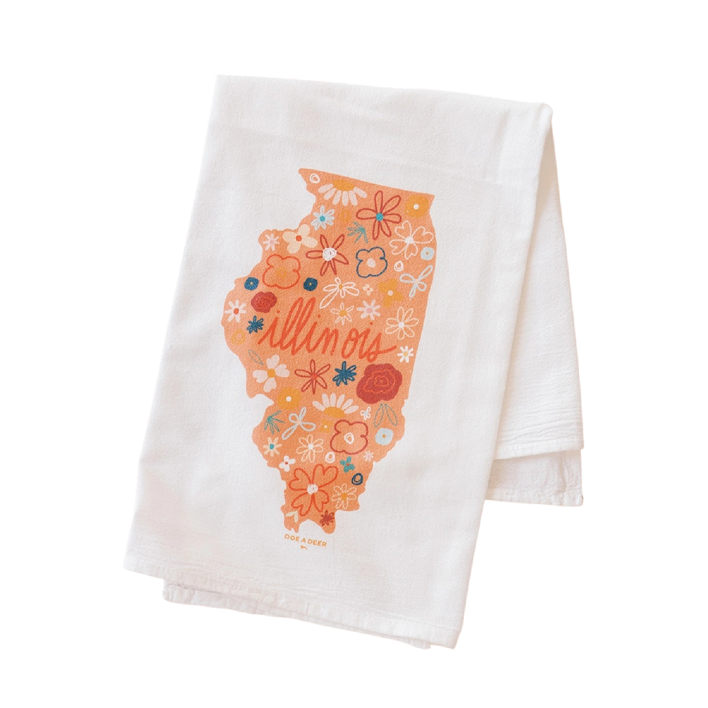 Illinois Floral Flour Sack Towel