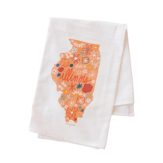 Illinois Floral Flour Sack Towel