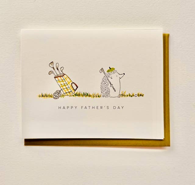 Father's Day Hedgehog Golfer