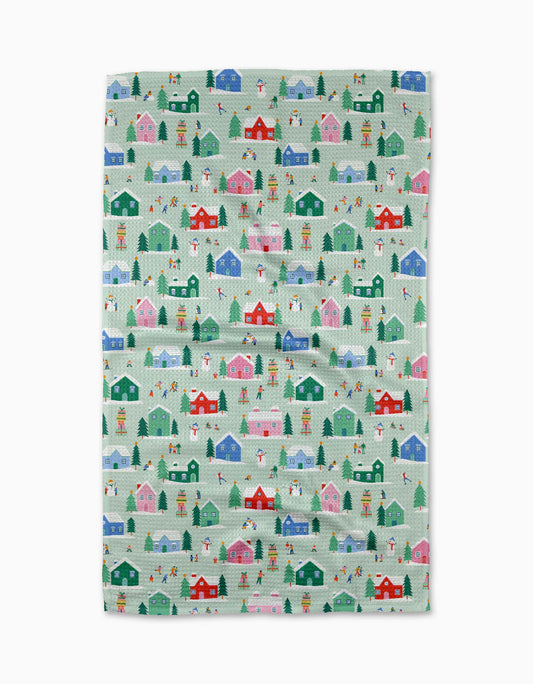 Winter Magic Geometry Tea Towel