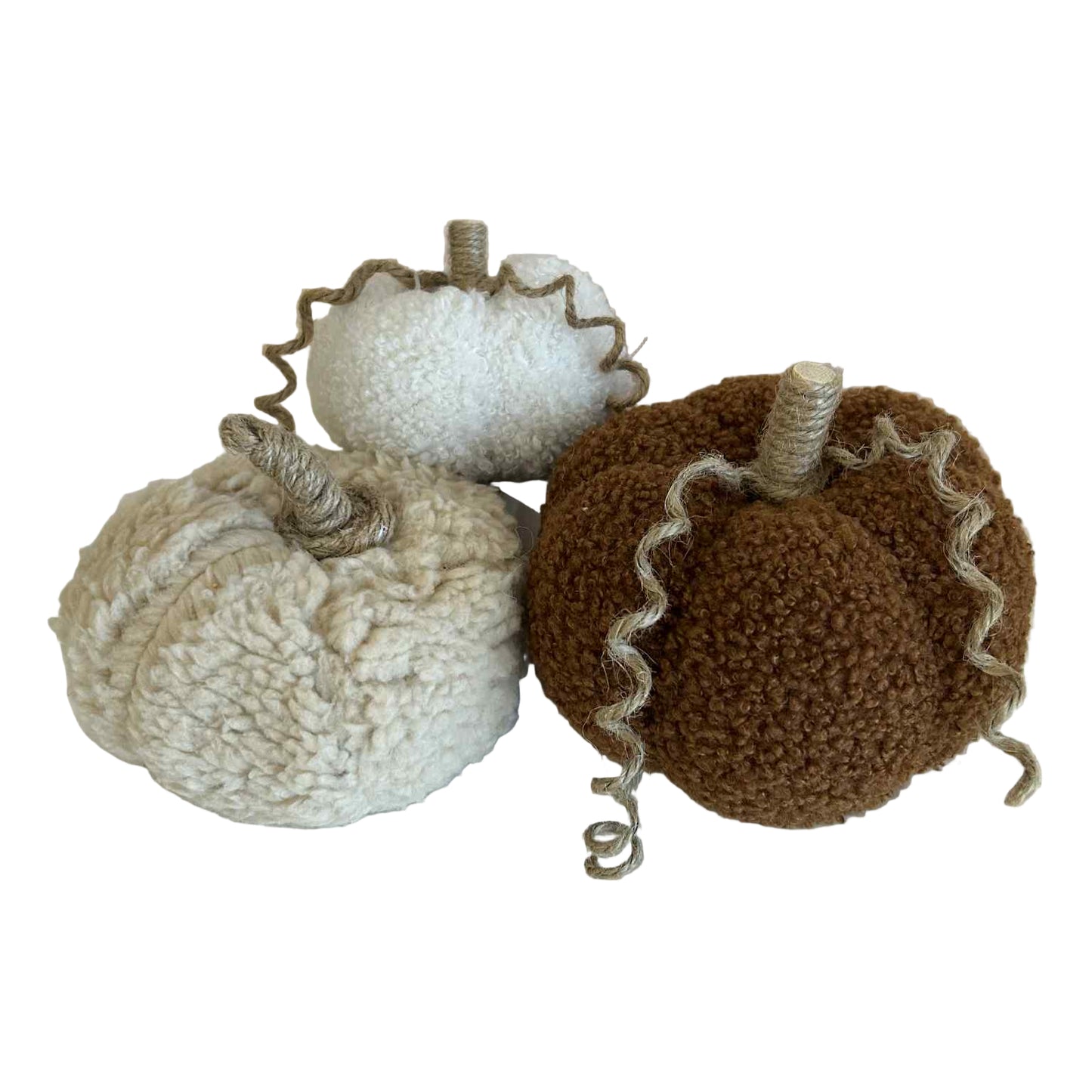 Sherpa Pumpkin With Jute Stem (Brown)