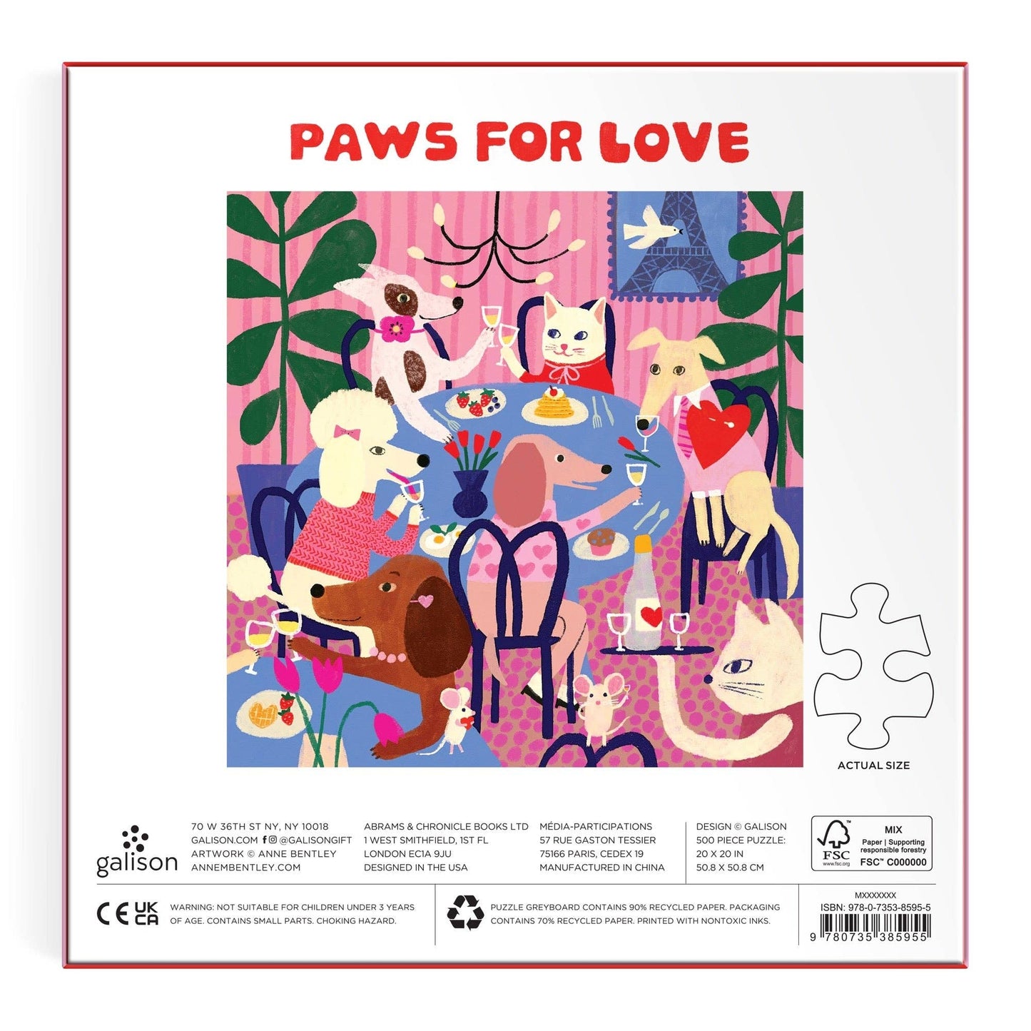 Paws for Love 500 Piece Puzzle