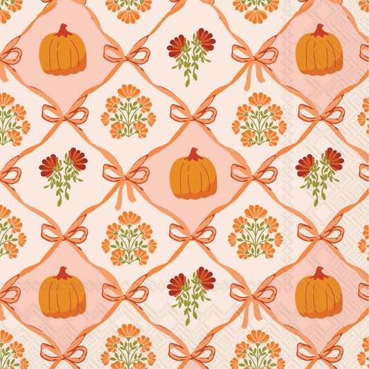 Paper Cocktail Napkins- Harvest Bloom Toile