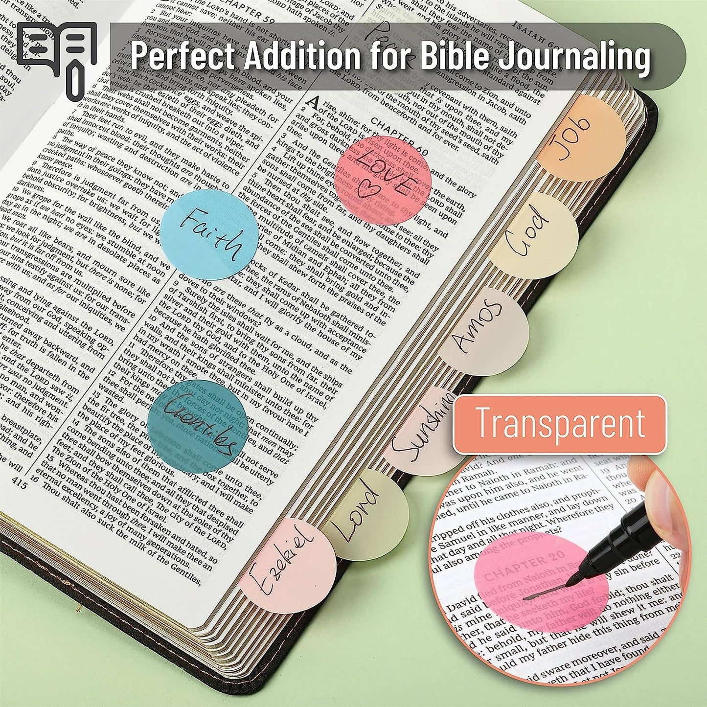 Transparent Round Sticky Notes- 560 Pcs