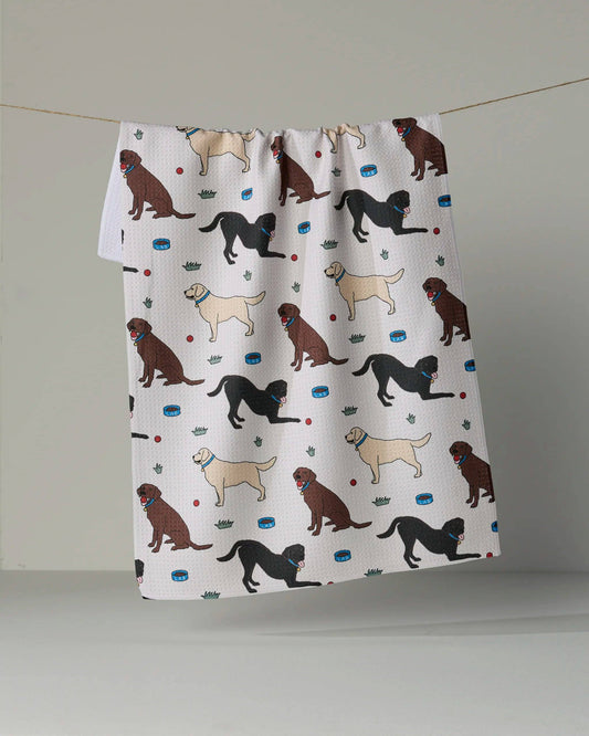 Geometry Tea Towel-Lab Pals (Multi)