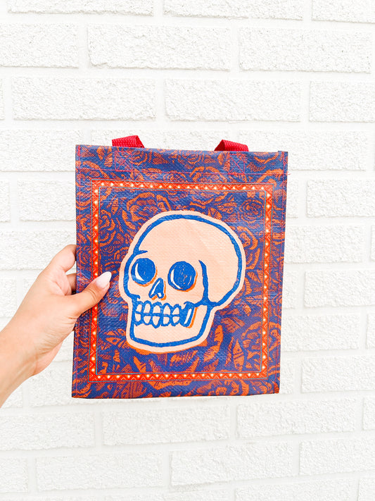Handy Tote- Skulls and Roses