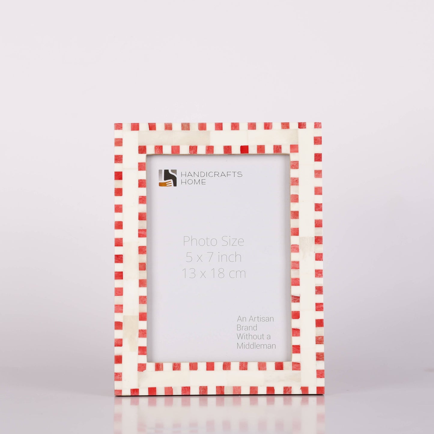 Red White Bone Inlay Picture Photo Frame size 4x6