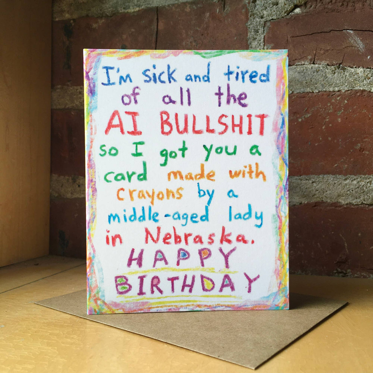 Tired of Artificial Intelligence Card