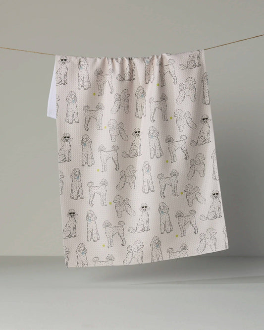 Geometry Tea Towel-Poodle Party