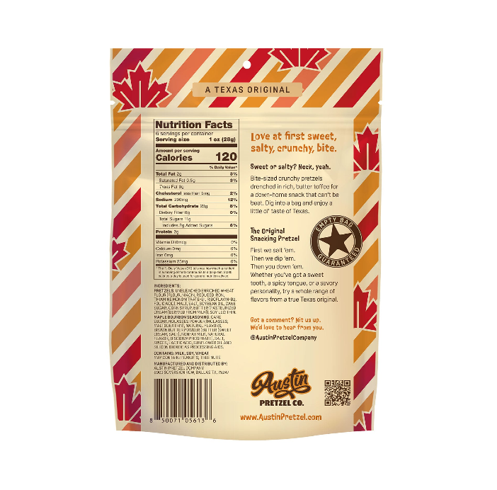 Sweet Maple Bourbon Pretzels 6oz