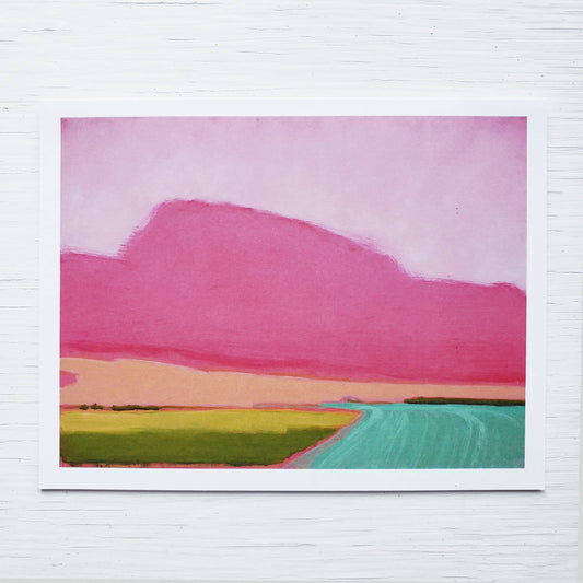 Vibrant Prairie Sunset Greeting Card