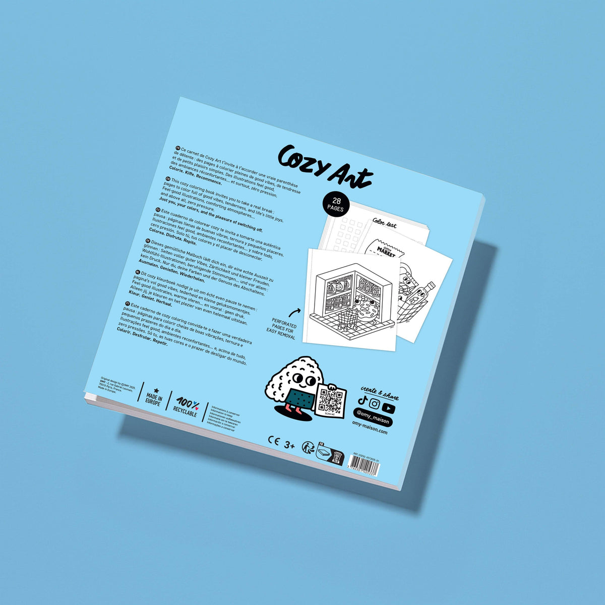 Cozy Art Coloring Book- Market