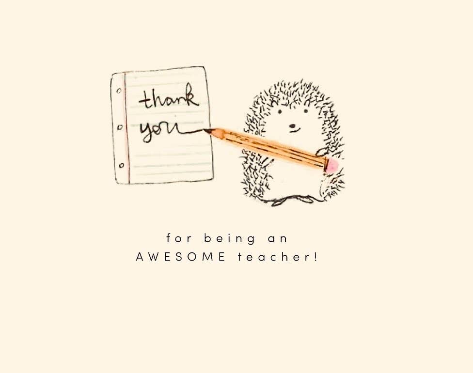 Teacher Thank You Notecard