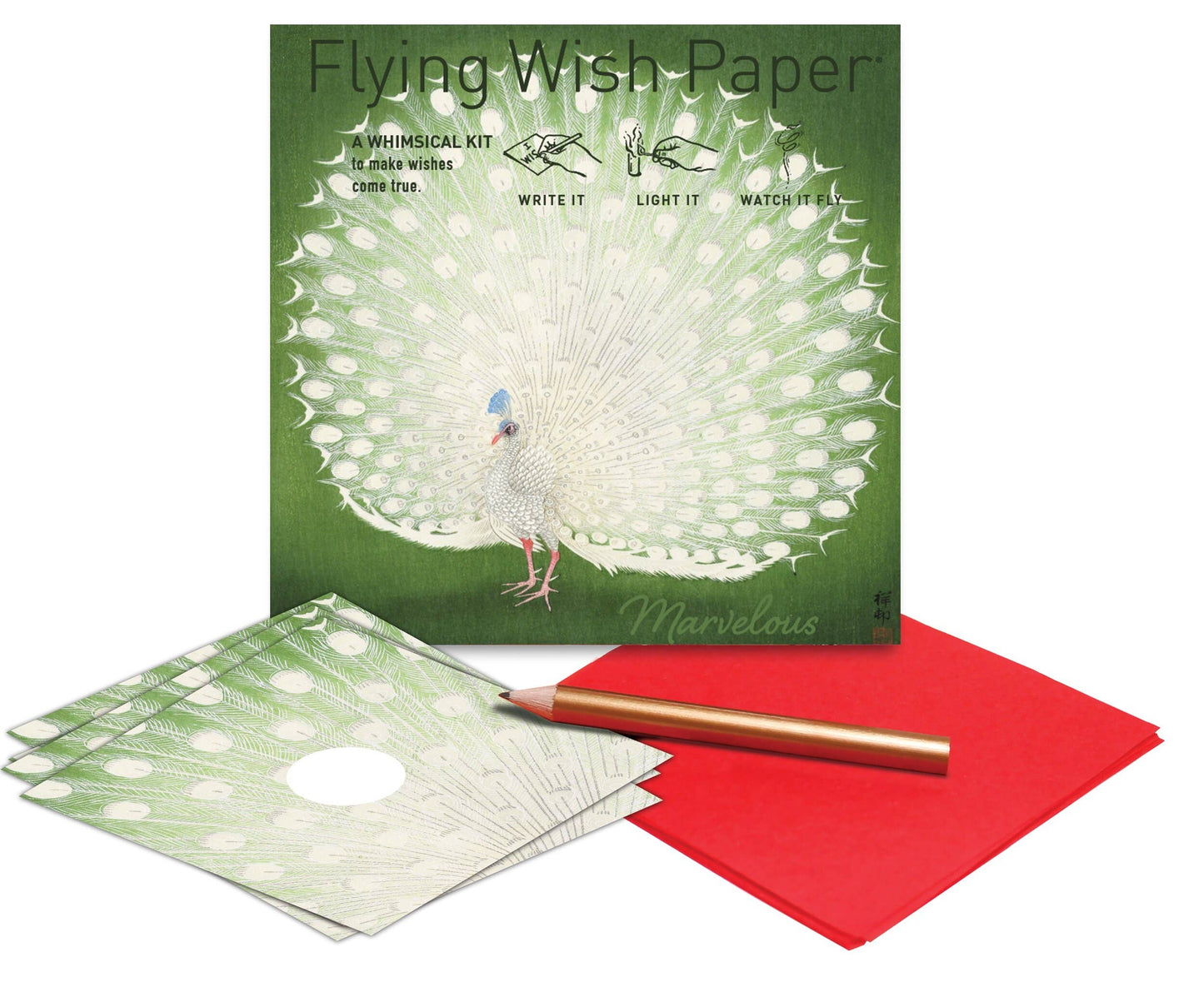 Flying Wish Paper- Peacock