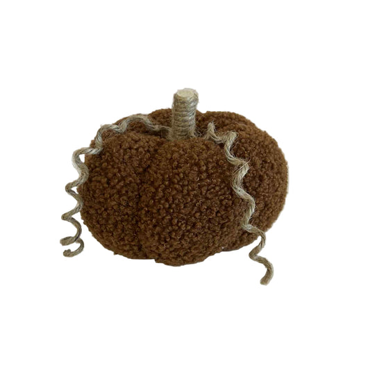 Sherpa Pumpkin With Jute Stem (Brown)