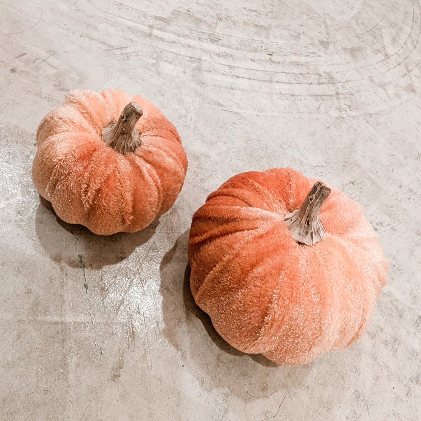 Peach Velvet Pumpkin