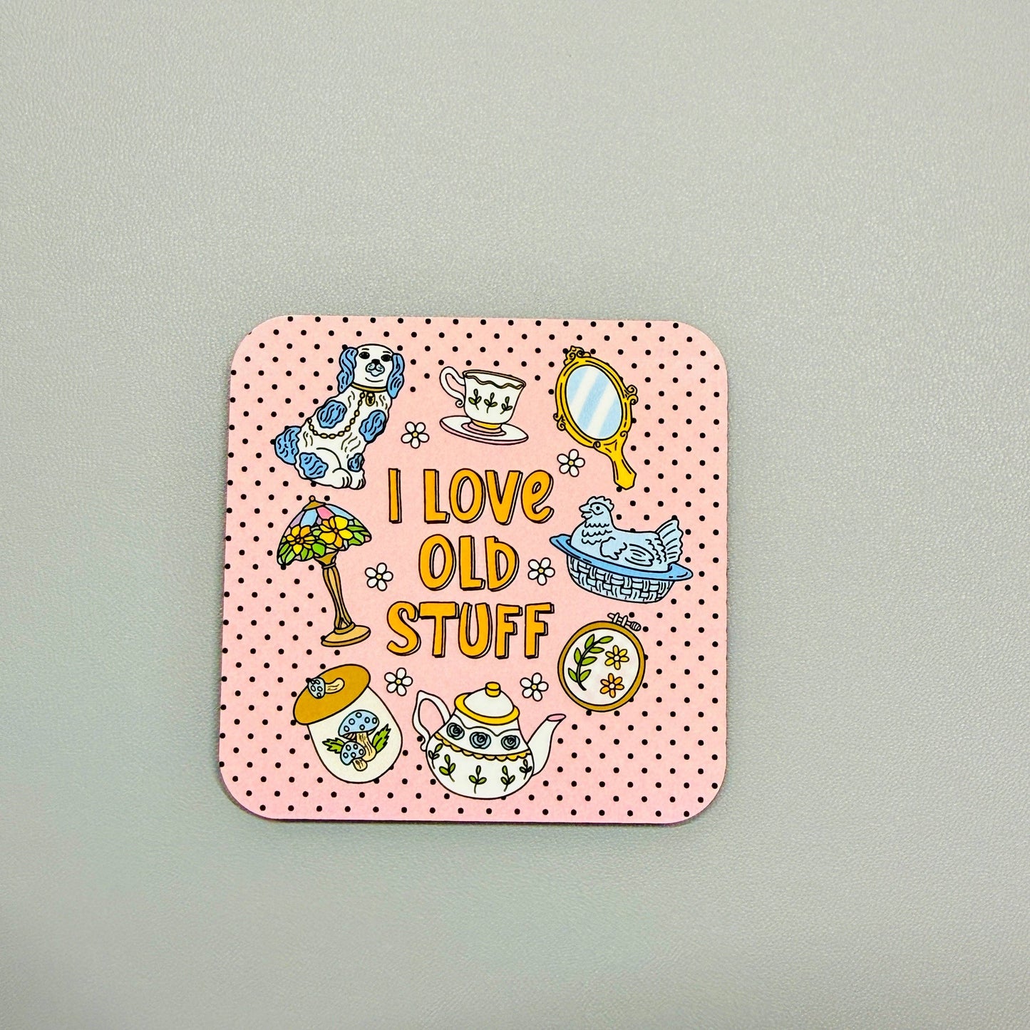 Fridge Magnet, I Love Old Stuff
