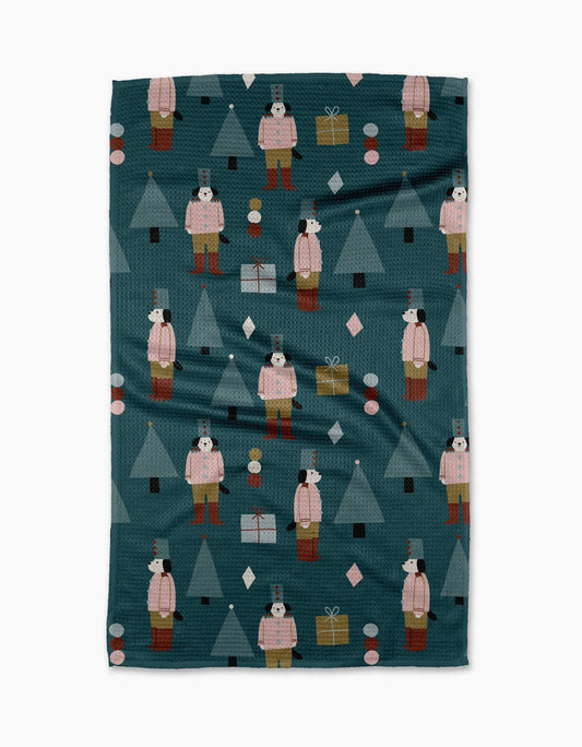 Modern Nutcracker Geometry Tea Towel