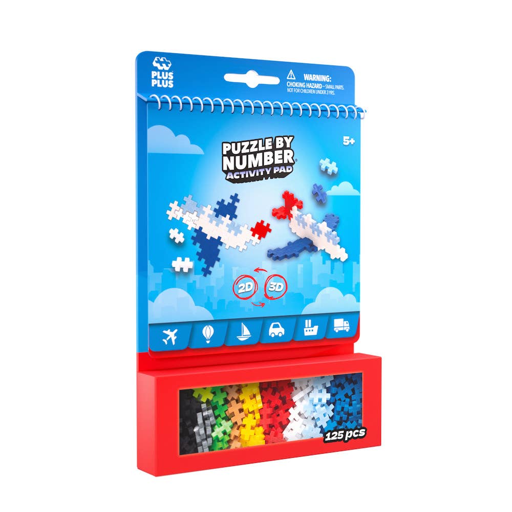 Plus Plus Puzzle By Number Activity Pad - Transportation