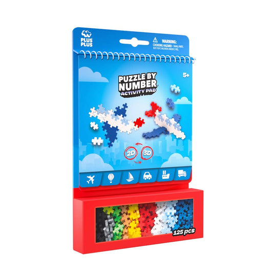 Plus Plus Puzzle By Number Activity Pad - Transportation
