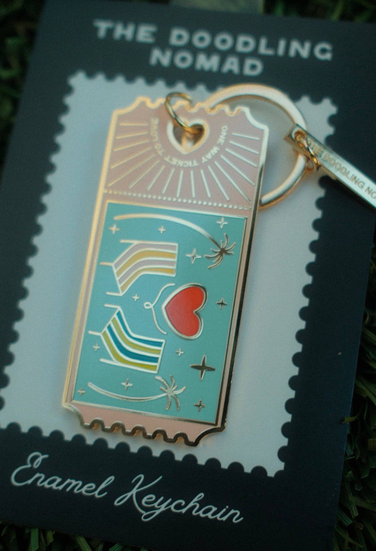 Island of Love Hard Enamel Keychain
