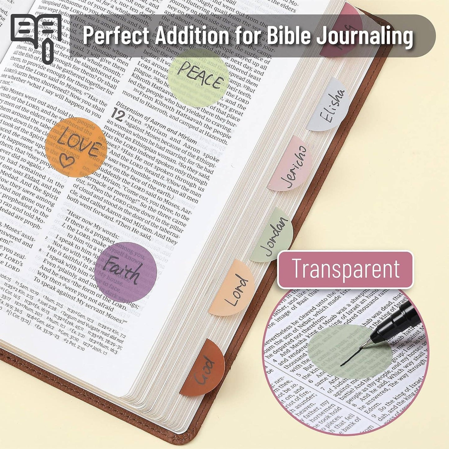 Transparent Round Sticky Notes- 560 Pcs