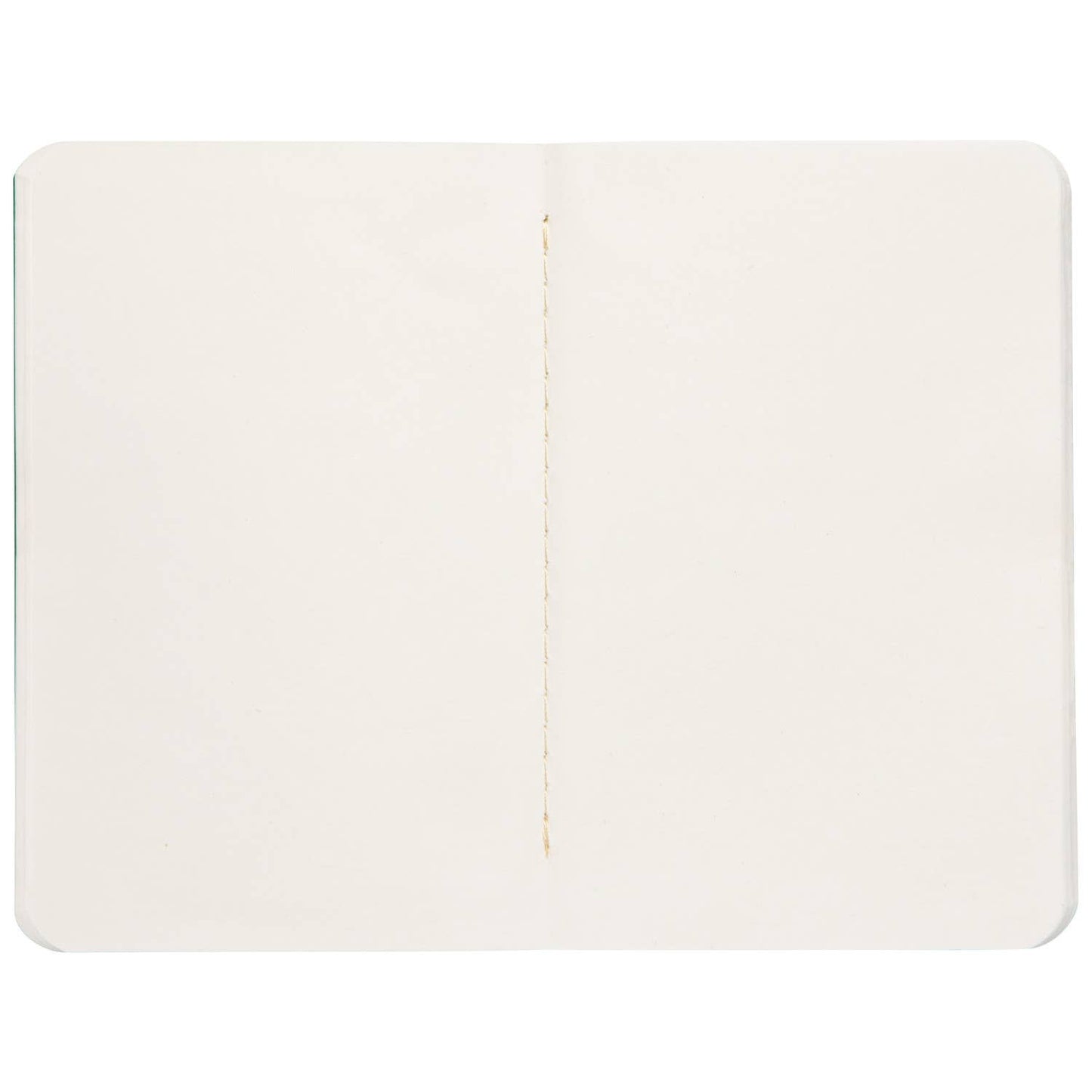 Blank white notebook with a gold line on a white background