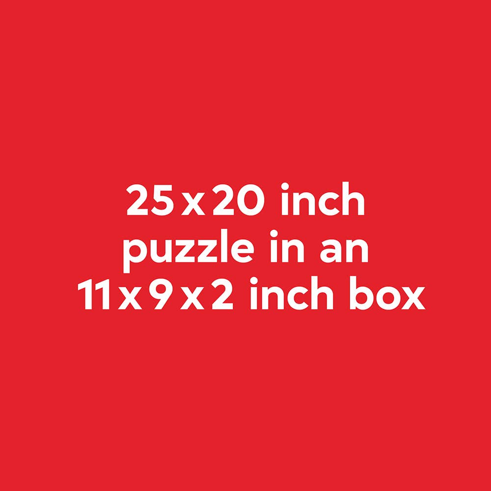 Text on a red background indicating puzzle dimensions